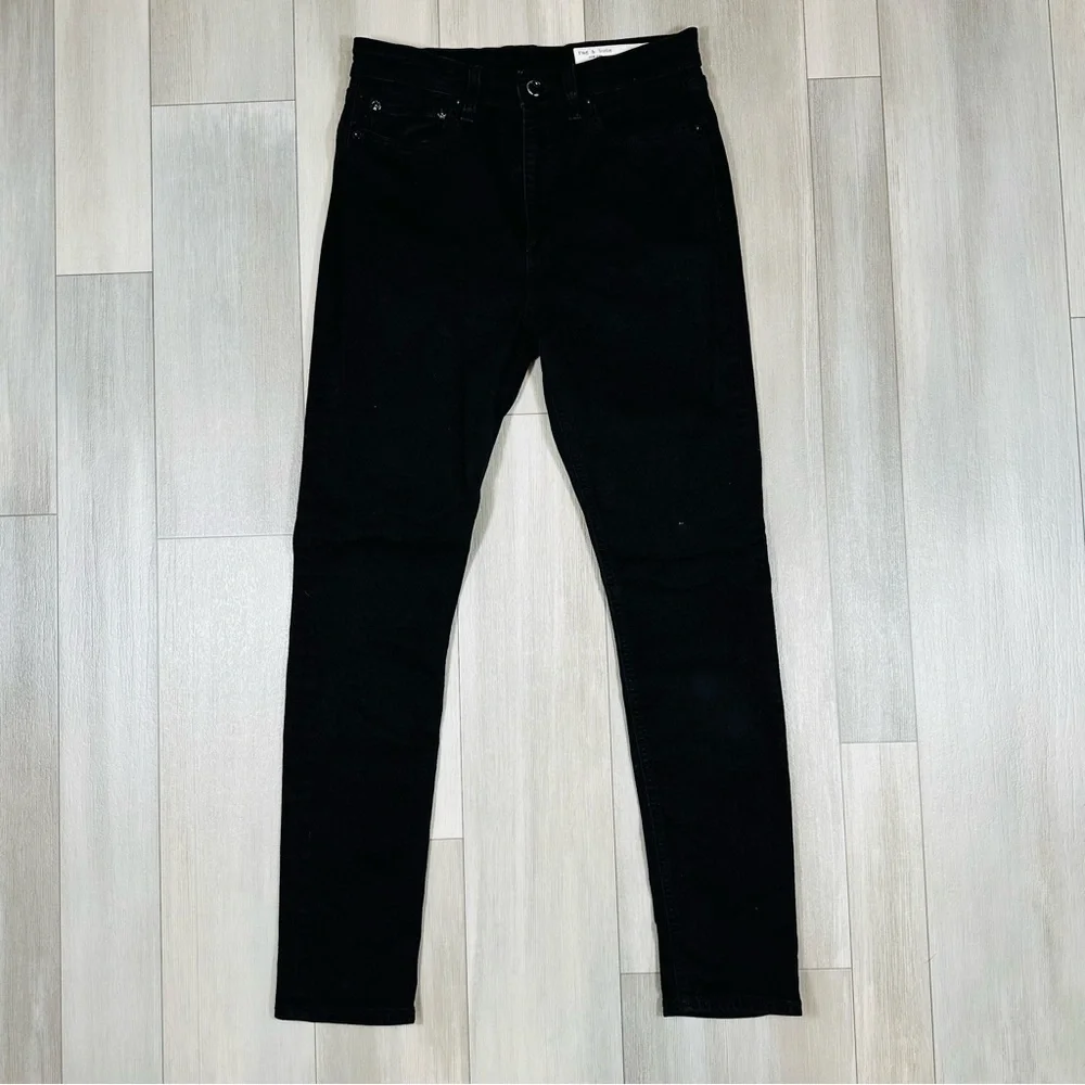 rag & bone Women’s Nina High Rise Jeans in Black Size 28 - Picture 4 of 11